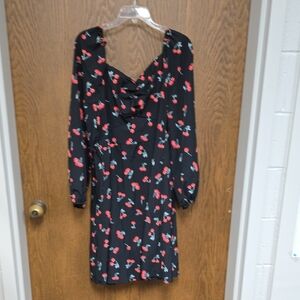 Rockabilly Black and CHERRY BOMB A-line Black Dress size 2x SUPER COMFY